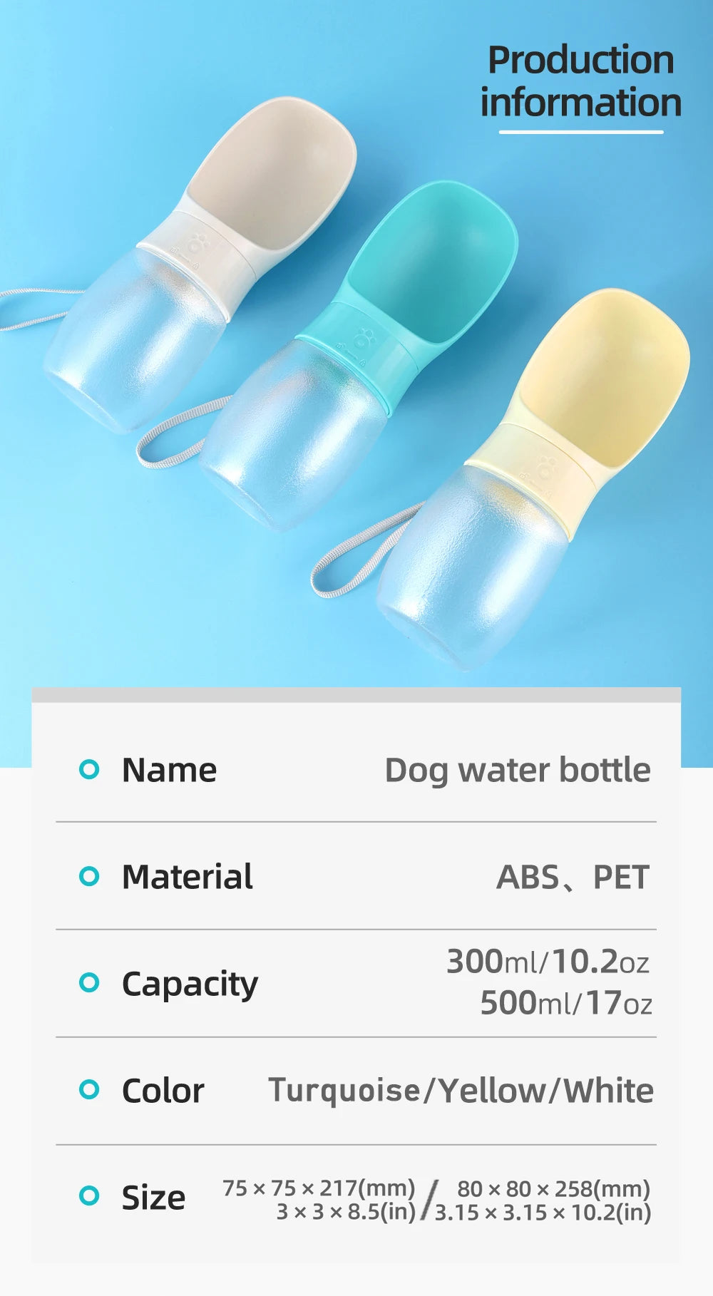 Finity- Portable Dog Water Bottle